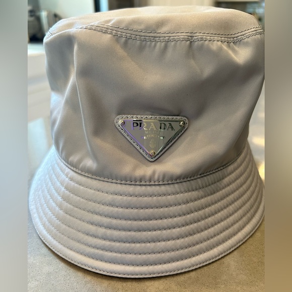 Prada Accessories - Prada gray re-nylon bucket hat